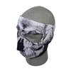 Cold Weather Headwear Neoprene Face Mask - Black & White Skull Face