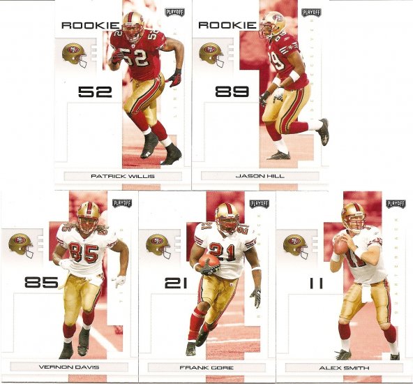 2007 San Francisco 49'ers NFL Playoffs Team Set