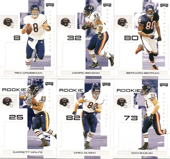 2007 Chicago Bears NFL Playoffs Team Set