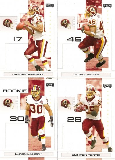 2007 Washington Redskins NFL Playoffs Team Set