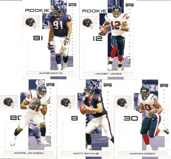2007 Houston Texans NFL Playoffs Team Set