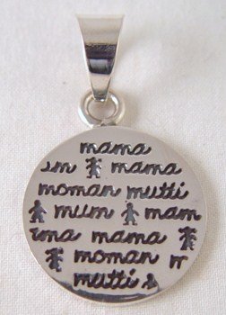 Mom Mama Momma Sterling Silver Pendant P008