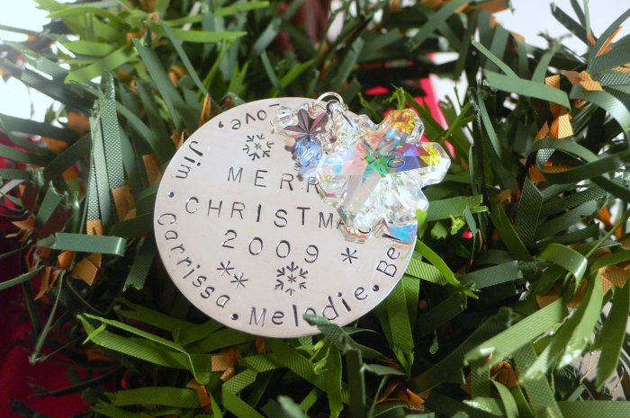 Personalized Christmas Ornament Sterling Silver M008