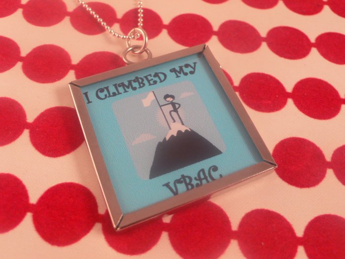 I CLIMBED MY MOUNTAIN - VBAC Square Pendant Necklace N129