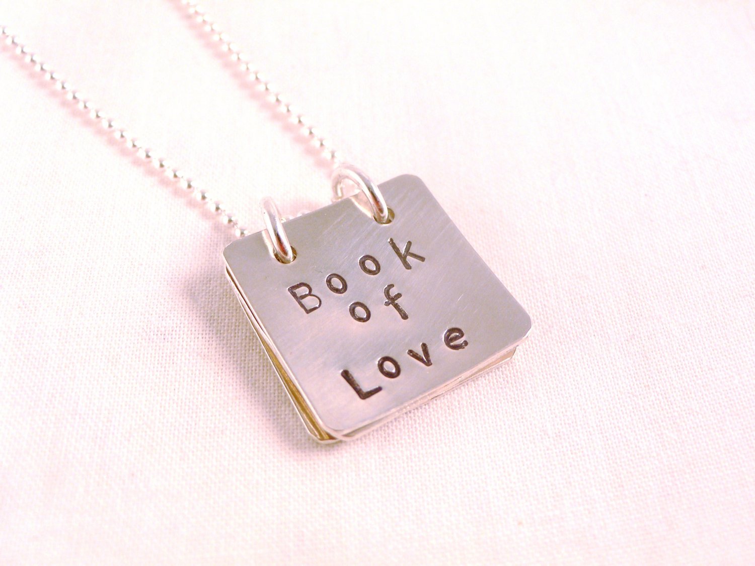 Book of Love Personalized Sterling Silver Necklace N116
