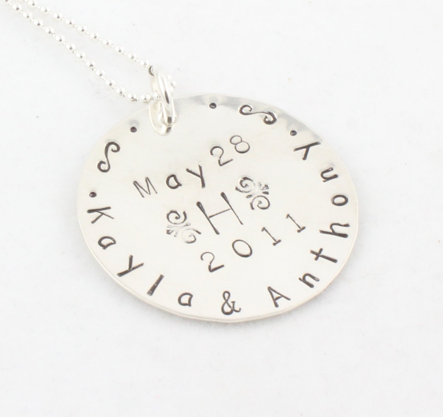 Bride Wedding Couples Sterling Silver Necklace
