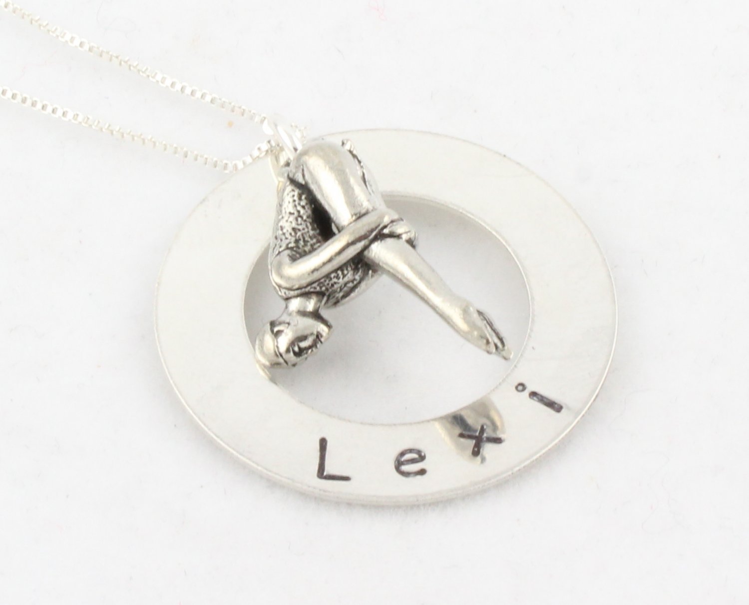 Diver Diving Custom Hand Stamped Personalized Sterling Silver Necklace N103