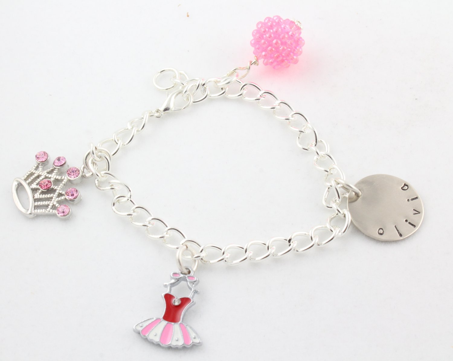 ballet ballerina charm bracelet custom personalized silver ballet ballerina charm bracelet custom personalized silver
