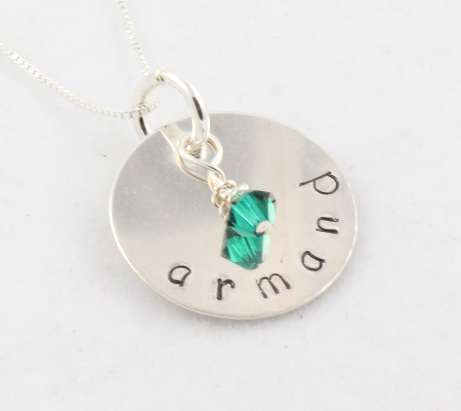 Necklace Custom Personalized Birthstone Sterling Silver N140
