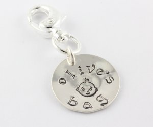 Personalized Diaper Bag Zipper Pull Sterling Silver
