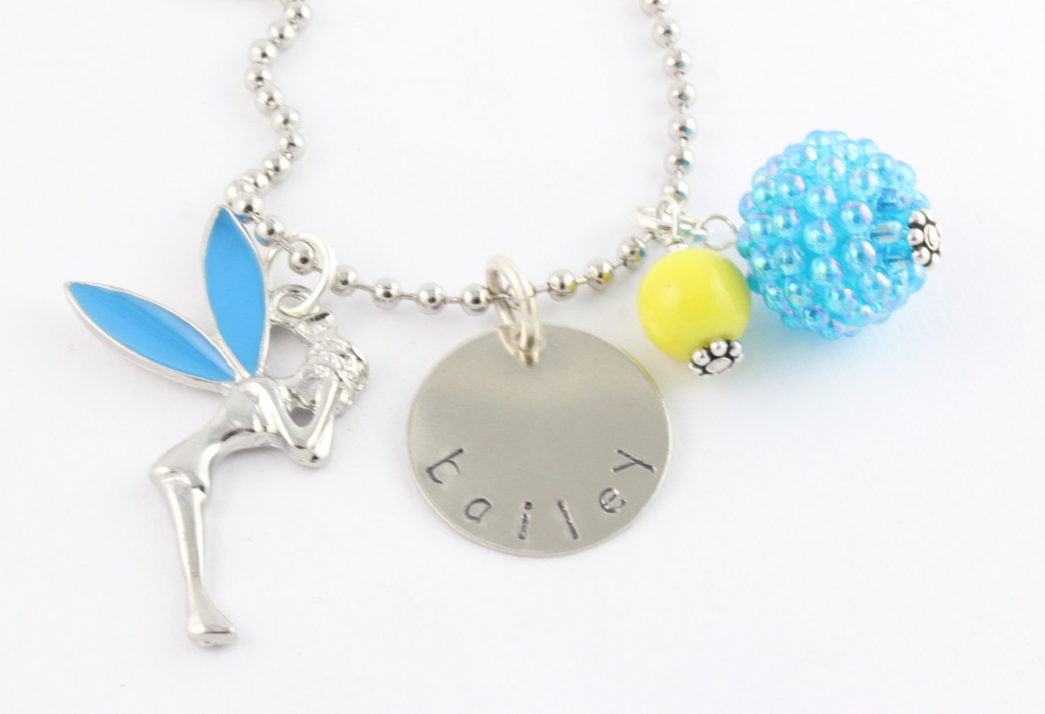 Fairy Charm Necklace Custom Personalized Fairy N022