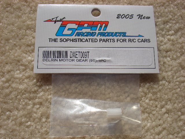 DXET009T-Delrin motor gear (9t)