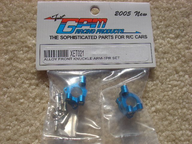 XET021 blue-Alloy front knuckle arm