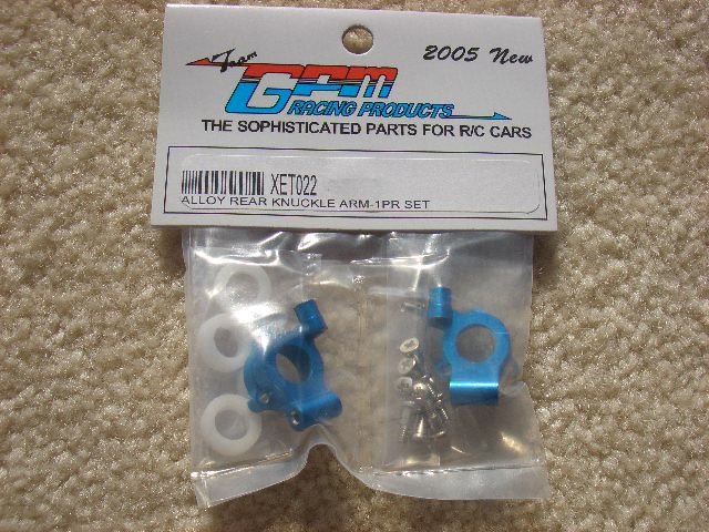 XET022 blue-Alloy rear knuckle arm