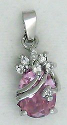 Pink Pineapple Sterling Silver Pendant Necklace