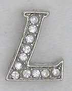 L Letter Initial Sterling Silver Pendant Necklace