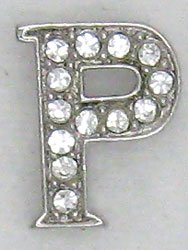 P Letter Initial Sterling Silver Pendant Necklace