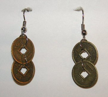 157(Inventory#) Chinese coins earrings