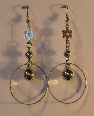 155(Inventory#) Fashion silver hoop earrings