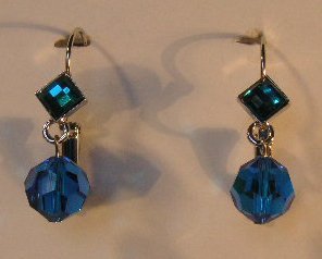 150(Inventory#) Blue stones earrings