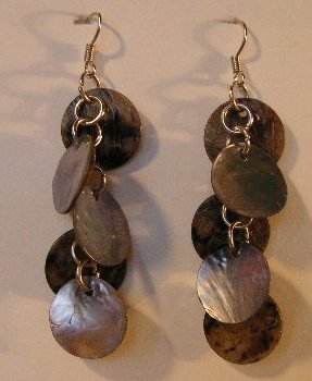 134(Inventory#) Dark gold dangling earrings