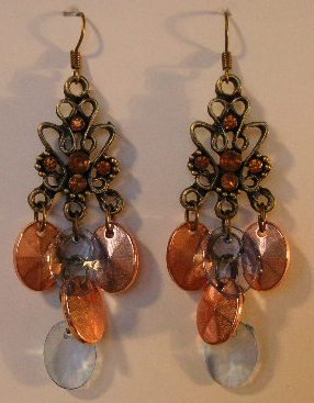 133(Inventory#) Vintage looking earrings multiple color