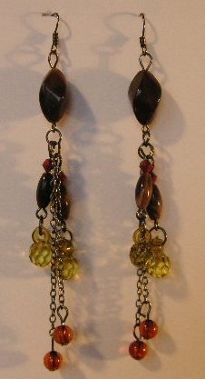 115(Inventory#) Multiple color beads earrings