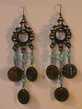 124(Inventory#) Fashion long dangling earrings