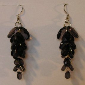 119(Inventory#) Cystal black earrings