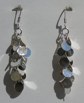 105(Inventory#) Custom design dangling earrings 100% silver