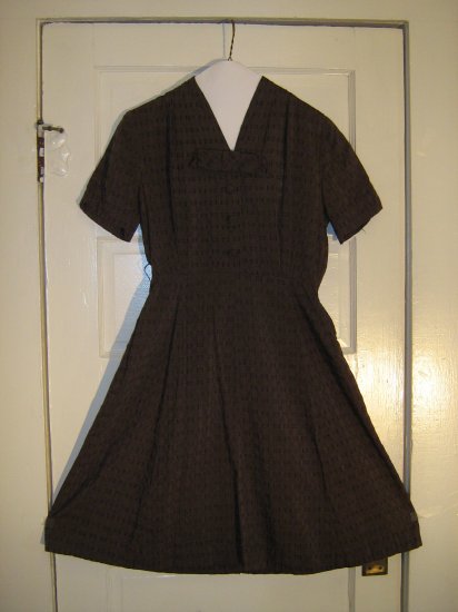Brown Forties or Fifties Shirtwaist Dress Kerry Kent of Dallas