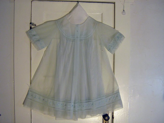 1950s Mint Chiffon Shadowline Nightgown and Robe