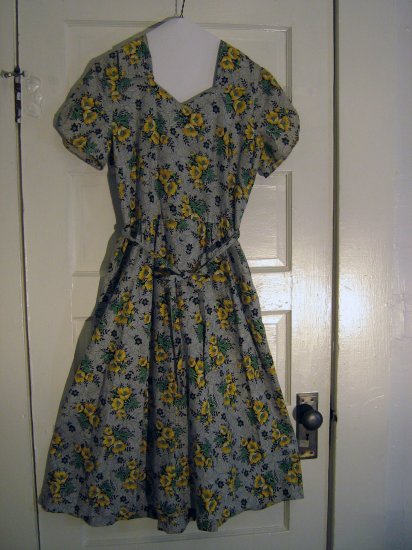 Adrian Tabin Cotton Summer Wrap Dress Vintage