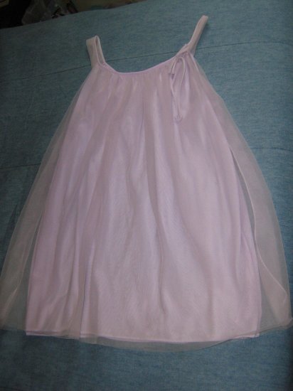 Lavender Babydoll Chiffon Nightie 1970s