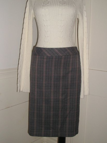Pencil Skirt Size 9 Medium Stoosh Plaid Low Waist Artsy