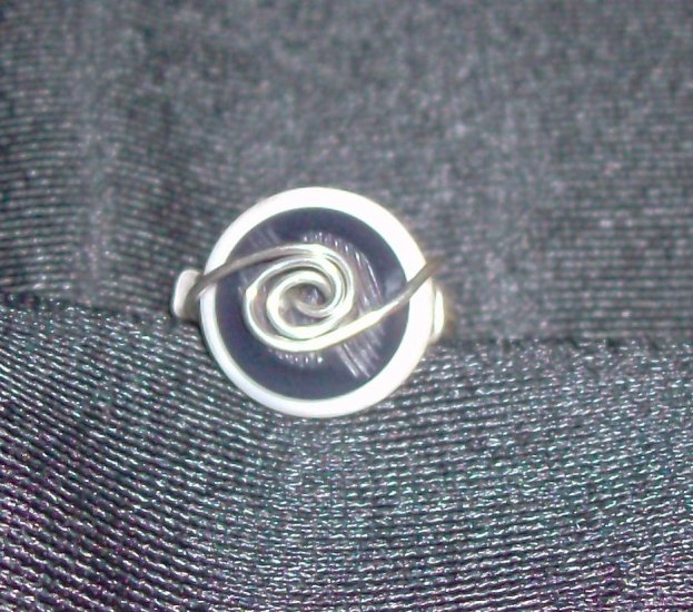 Wire Wrap Button Ring