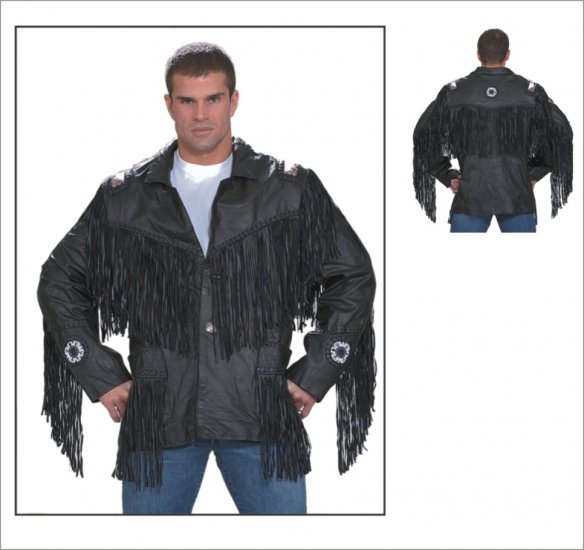 MCAARGMJ803 Mens Western Style Leather Jacket