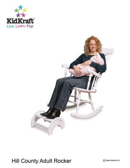 Hill Country Rocker (Adult Rocking Chair) - White Item # 18170