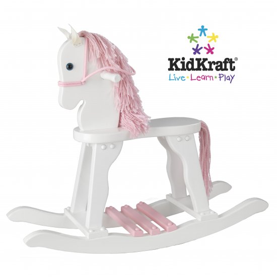 Derby Rocking Horse - White w/Pink Item # 19604