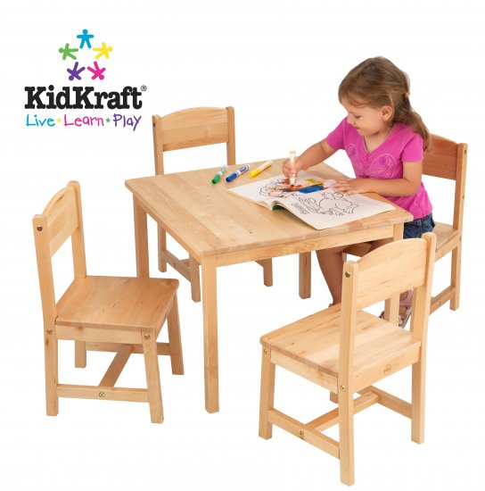 Farmhouse Table and 4 Chairs Item # 21421