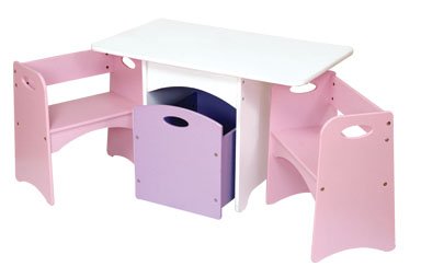 Table with Pastel Benches Item # 26162