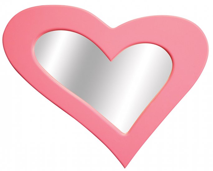 Heart Mirror - Pink Item # LS-WM HEART PK
