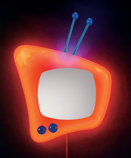 Neon TV Wall Mirror - Orange Item # WB-NWM TV-O