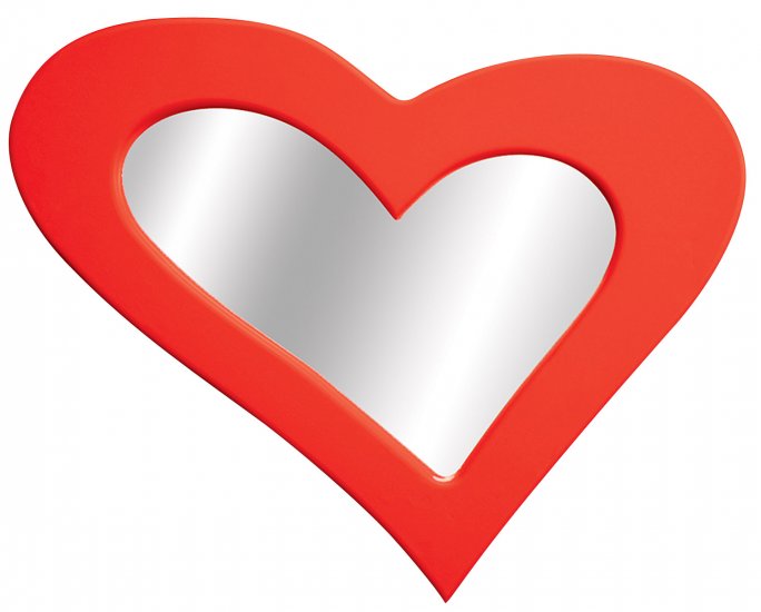 Heart Mirror - Red Item # LS-WM HEART R