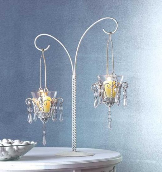 Mini Chandelier Votive Stand Item #: 34693