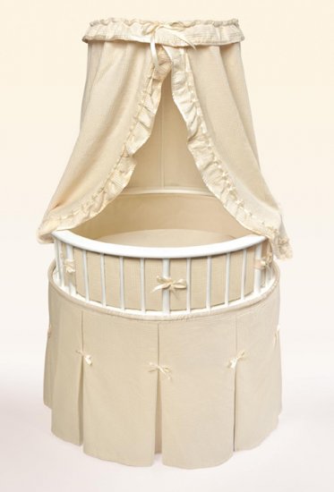 Ecru Waffle Eliteâ„¢ Oval Baby Bassinet Item # 00854