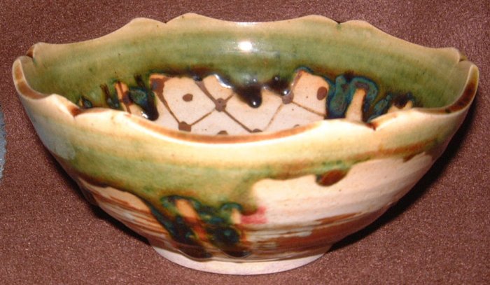 Salt Glazed Stoneware Bowl - Beautiful Fall Colors