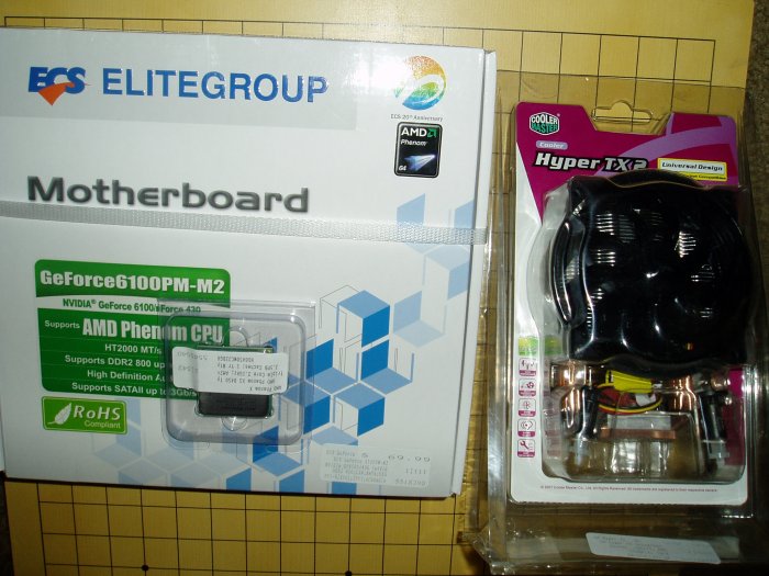 NEW AMD Phenom 8450 Toliman 2.1GHz 3 x + ECS Geforce6100PM-M2 AM2+ MB