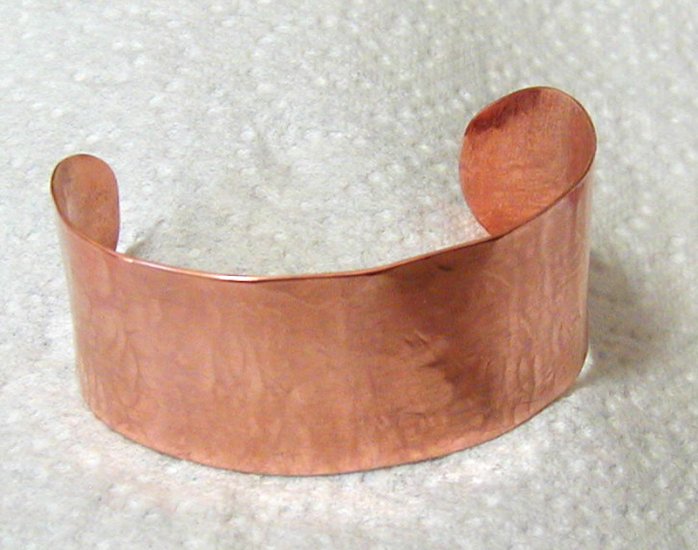 Wide copper bracelet