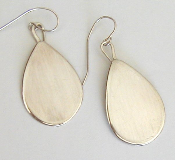 silver teardrop earrings